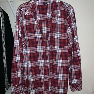 Torrid tunic style plaid top
